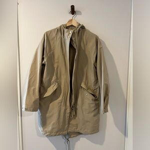 Everlane anorak in trench coat khaki
